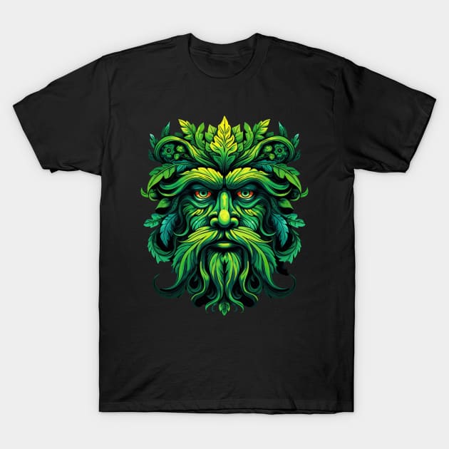 Traditional Pagan Celtic Greenman T-Shirt by ShirtFace